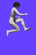 woman running and jumping